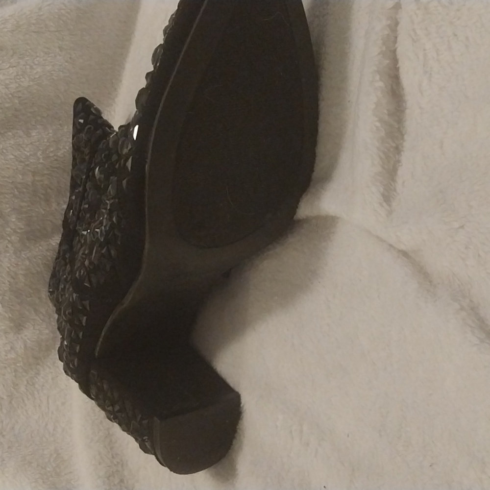Forever Rhinestone Boots/Booties BLACK 9 - Picture 5 of 10